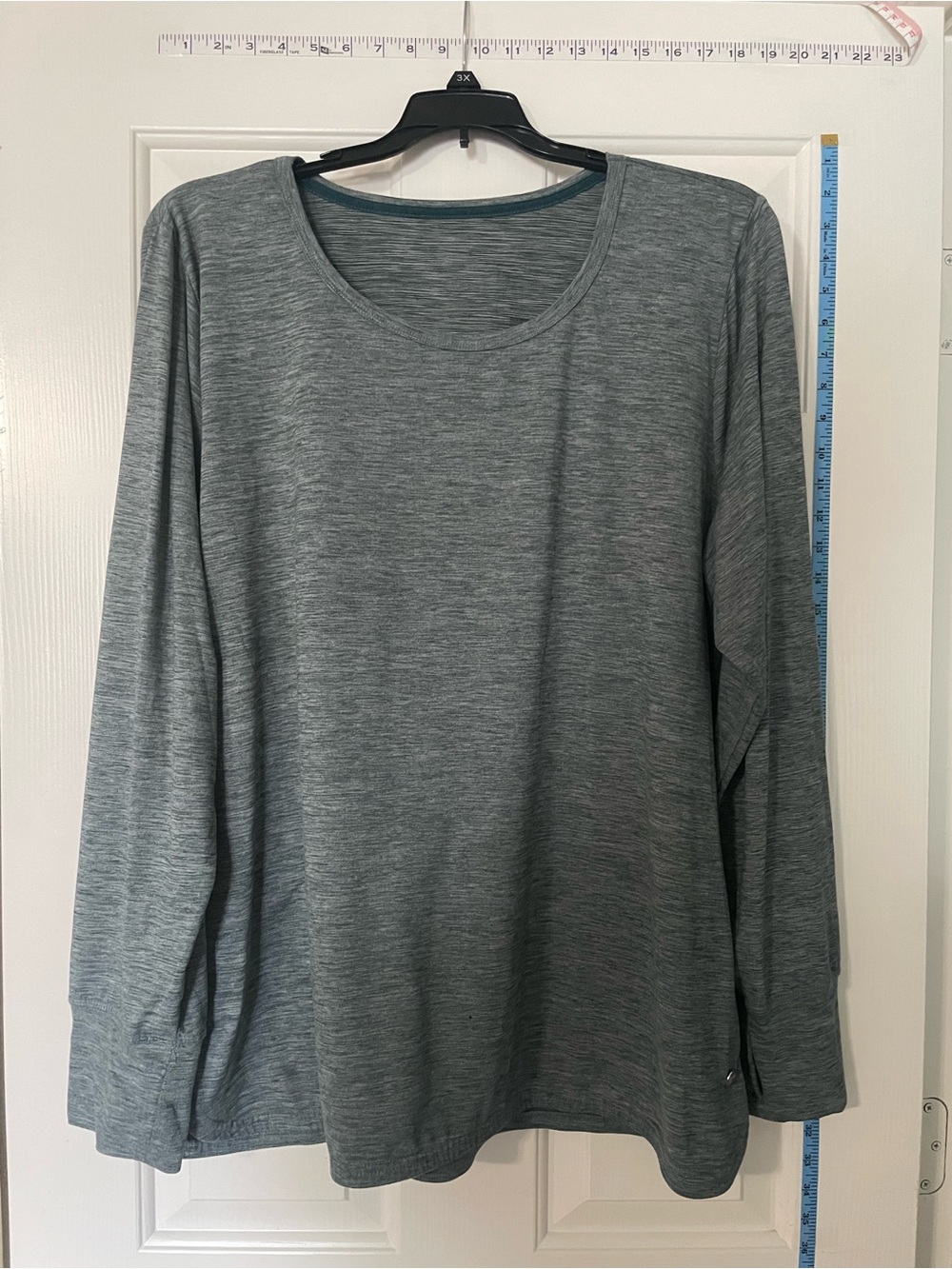 Jones New York Heathered Scoop Neck Longsleeve 3X
